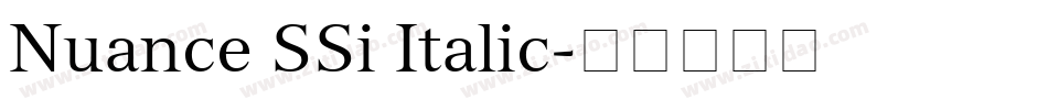 Nuance SSi Italic字体转换